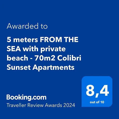 Apartment 5 Meters From The Sea With Private - 70m2 Colibri Sunset *